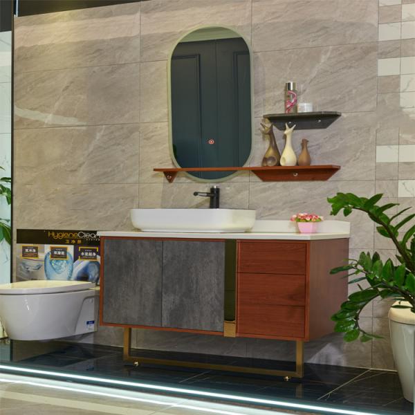 Quality Waterproof Hotel Bathroom Vanity Cabinets ODM Simple Wash Basin Mirror for sale