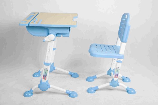 Quality Hidden Drawer Plastic Kids Playroom Furniture Desk And Chair Set Adjustable Height / Foot for sale