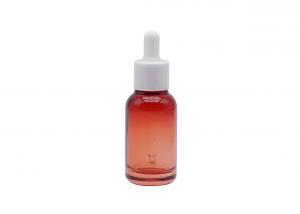 Buy cheap Clear Red Glass Essential Oil Bottle 30ml 50ml 100ml Frosted Clear Cosmetic Dropper Bottle product