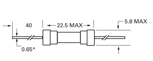 ANYO 5x20mm Ceramic Fuse , Quick Acting Fuse With Axial Leads Available