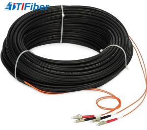 Indoor FTTH Drop Cable Fiber Optic Patch Cord Singlemode With SC LC ST FC Connector