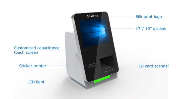 Quality TCP / IP Network Self Service IC Card Reader Mini Curve With Webcamera for sale