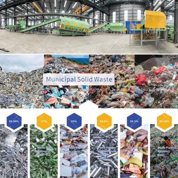 50T/D Automatic Msw Segregation Machine Recycle Drum Screening Machine