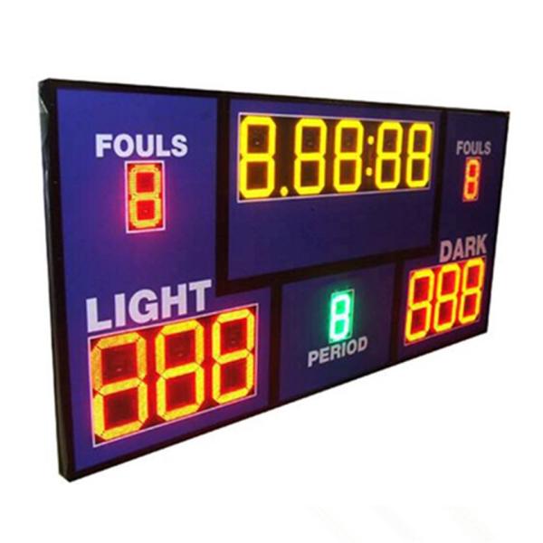 Quality Multi Sport LED Digital Basketball Scoreboard With Shot Clock Timer / Inside Loud Buzzer for sale