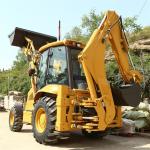 Heavy Machinery Front End Loader Backhoe With Front Bucket High Efficiency