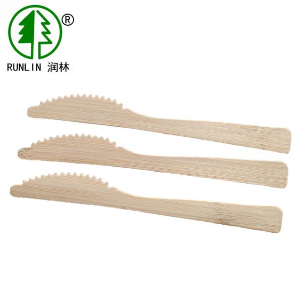 Quality 17CM Knife Disposable Compostable Bamboo Cutlery And Crockery Knife FDA for sale