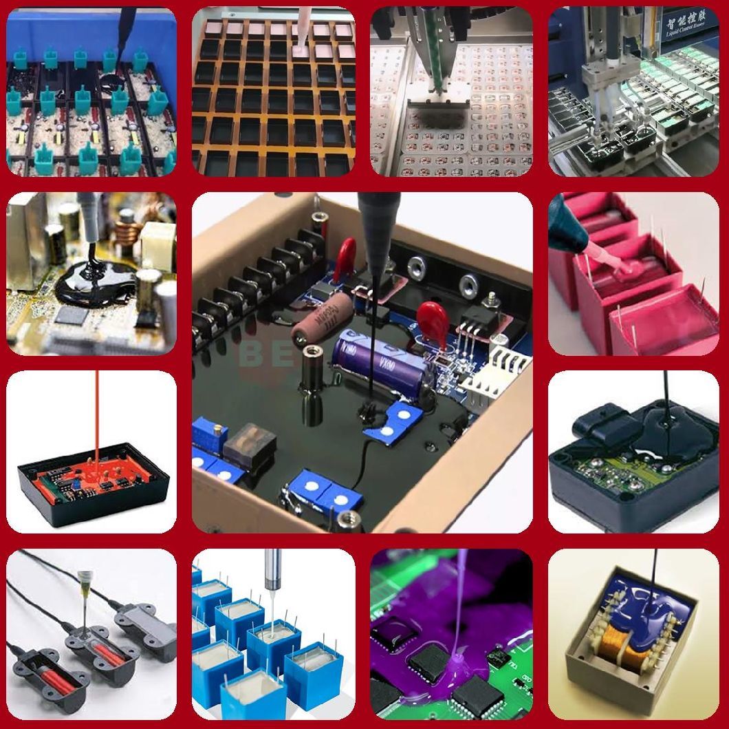 Glue Dispensing Machine with Glue Gun Valve Silicone Epoxy PU Resin Two Barrels Gun Mixer Dispenser