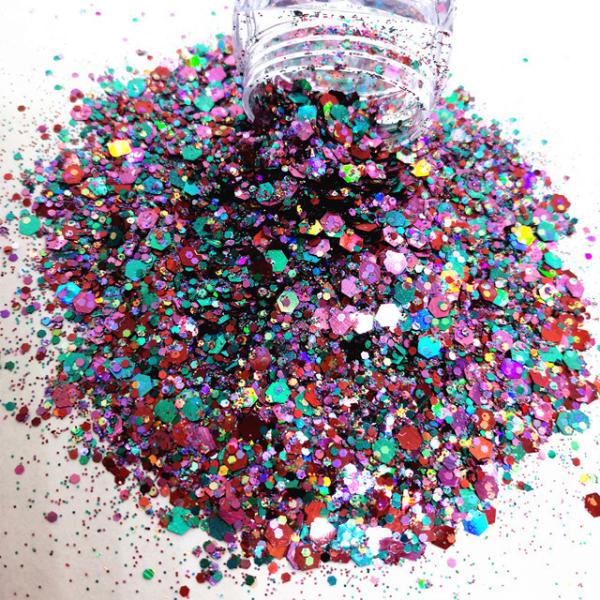 Quality Thousand Choices Offered Glitter Shape Chunky Glitter 1 Kilo of Each Glitter for Christmas Celebration for sale