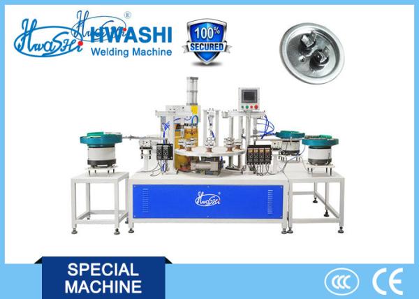 Quality Rotary Table CNC Welding Machine For Motor Run Capacitor Cover Plate for sale