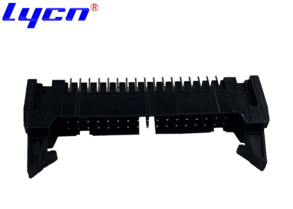 Quality Long Latch Black Header Connector 2.54mm UL94V-0 AU Sn Over Ni for sale