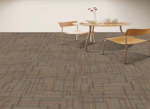 Grey Office Carpet Tiles 100% Universal Nylon Material Multi - Level Loop