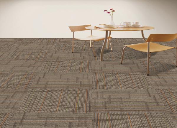 Quality Grey Office Carpet Tiles 100% Universal Nylon Material Multi - Level Loop for sale