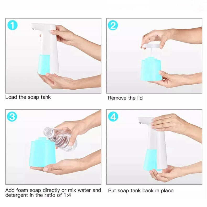 5CM Sensor Foam Soap Dispenser FCC Green Home 0.25S Qick Dispensing
