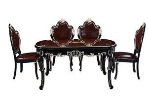 Buy cheap MDF Carving Baking Paint Process Minimalist Dining Table product
