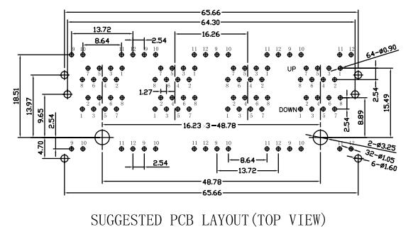 B59(36-05)W-4641-C12 Multi - Port Rj45 2x4 Female Connector With LEDs LPJE47011A4NL