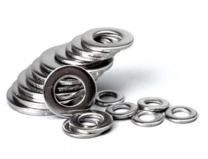 China Blue white galvanized，SAE Flat Washer 1 Dimension Stable Bolt nut connector on sale