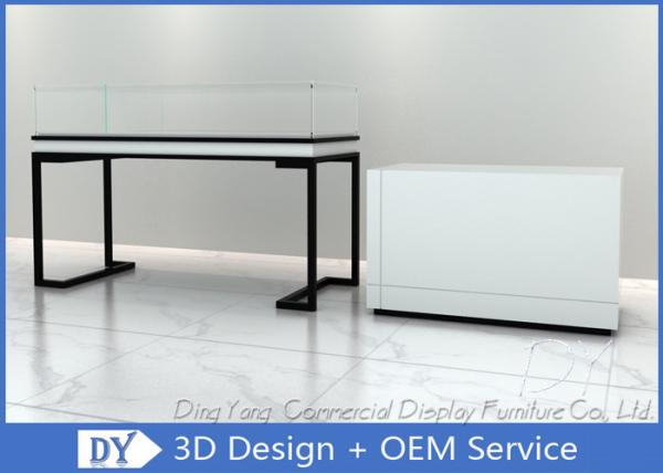 Quality Matte White Handbag Display Fixtures Pre - Assembly Structure Superb Craftsmanship for sale