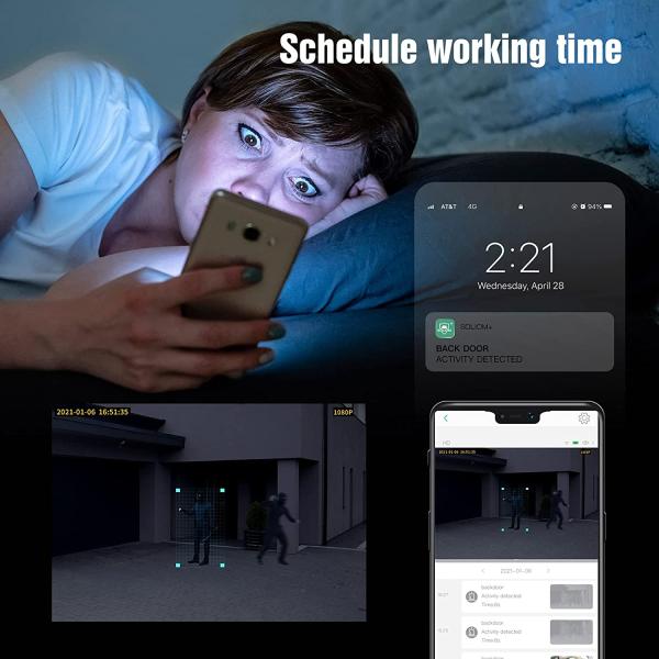 Pir IP65 Solar Wifi Bullet Camera Tuya Smart Compatible Camera