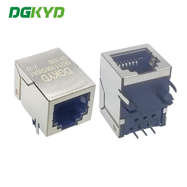 Quality DGKYD56211166GWA1DY1030 Single Port RJ12 Connector 6P6C Shielded Lightless G/FU for sale
