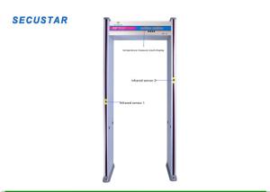 Non Touch Walk Through Metal Detector Infrared Sensor With Body Fever Alarm Function
