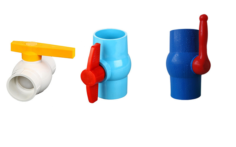 Red Handle Brand-New Material Male Thread PVC Ball Valve
