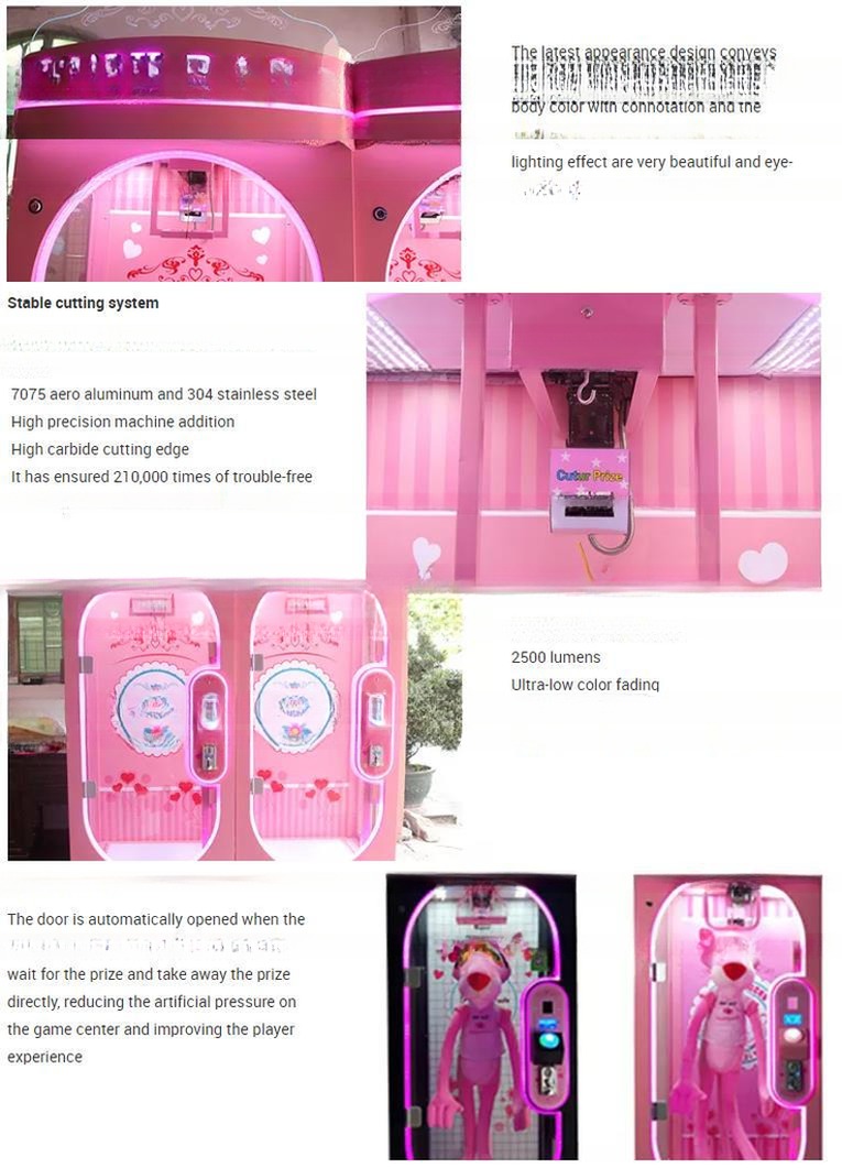 Dreamland Coin Operated Pinks Date Scissors Game Machine Crane Claw Machine Cut Prize Toys Machine