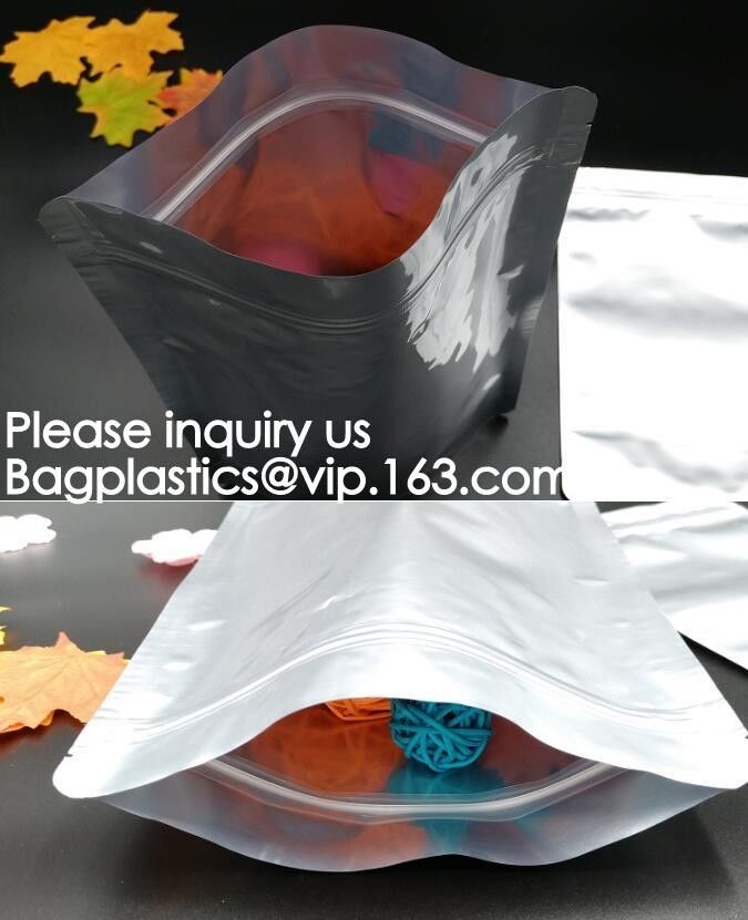 Transparent bopp/opp square block bottom bags with side gusset,Bopp Block Square Bottom Bag,Clear Square Bottom Bags,Can