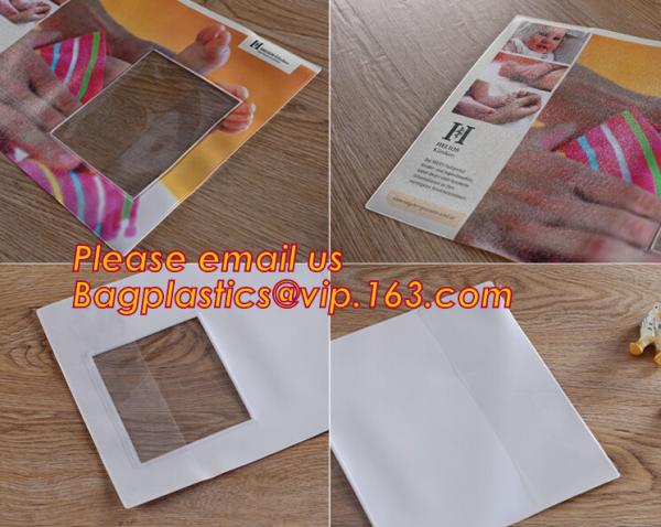 Customized Plastic Zipper File Folder Bag, PVC Slider Zip Closure A4 Paper