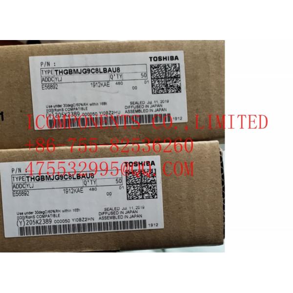 THGBMJG9C8LBAU8 TOSHIBA Flash Card 64G-byte 3.3V Embedded MMC 153-Pin VFBGA (Alt: THGBMJG9C8LBAU8)