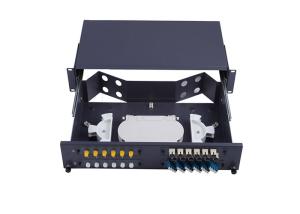 Metal 2U Slide Type Simplex SC Fiber Optic Patch Panel 48 Port for Data Center