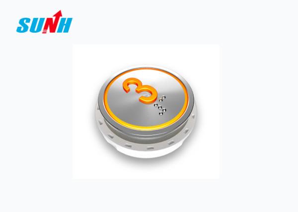 Quality Round Shape Elevator Call Button , Anti Static Braille Lift Buttons for sale