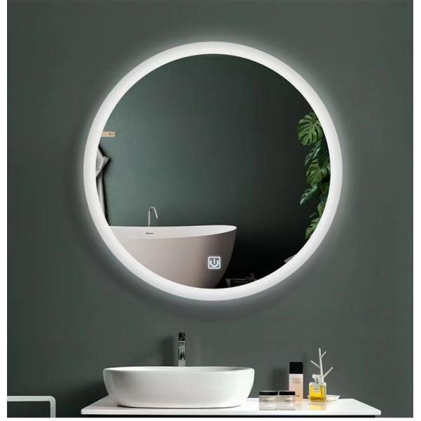 Touch Screen LED Bathroom Mirror with Large Sensor Switch and Modern Design Style