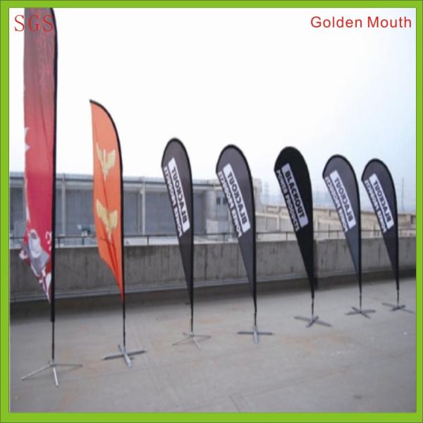Quality 3.4m single side teardrop flag with 110g polyester for sale
