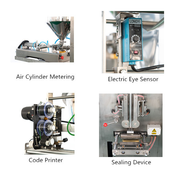 Automatic PLC Volumetric Vertical Liquid Filling Machine Flow Sachet Sauce Small Size