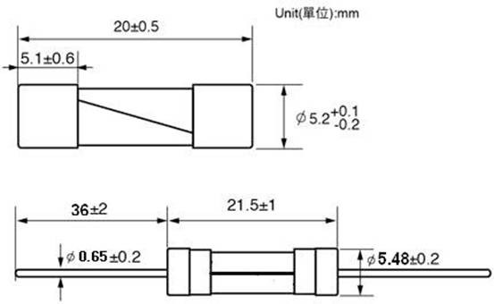 5 x 20mm/250V Fast Acting Ceramic Fuse with High-breaking capacity and VDE/CQC/cURus Amper