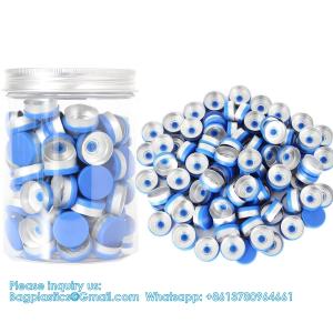 Buy cheap 20mm Flip Top Caps Aluminum-Plastic Black Caps for Glass Vial Crimp Caps with White PTFE and Red Silicone Septa product