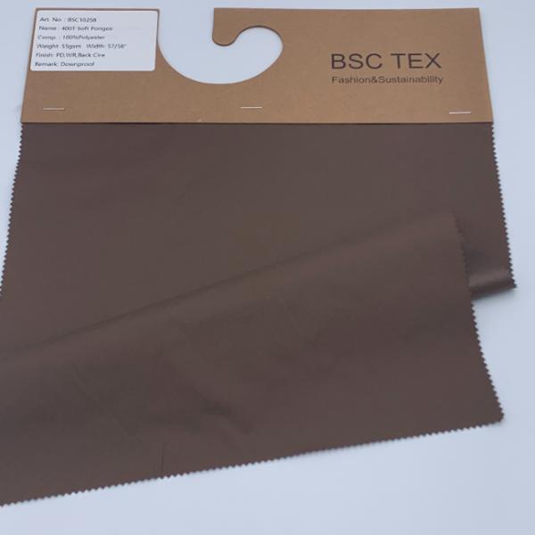 30D 400T Polyester Pongee Fabric 57'' Fiberproof Padded Puffer Fabric