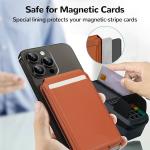 PU Leather MagSafe Wallet Stand Customizable With Embossed Or UV Print Logo