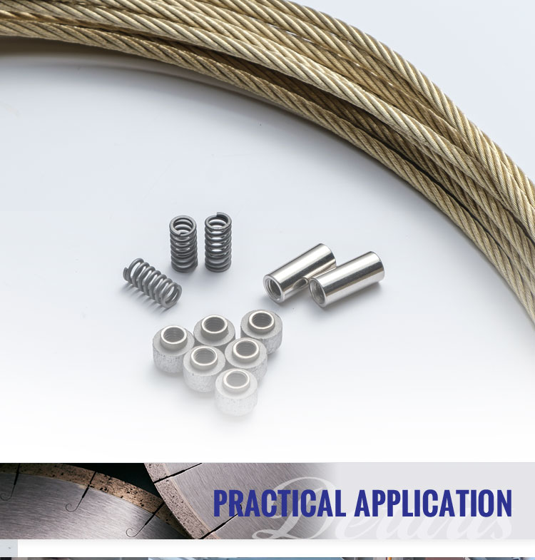 Cutting 8.3mm Bead Plastic Diamond Wire Saw for Granite Block Squaring and Profiling