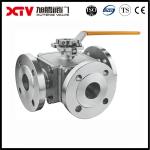 Floating Structure 3 Way Ball Valve With F304 Stem Material And Electric