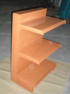 Buy cheap Metal Folding Rack Four Shelves - Simulation Wood Grain Color product