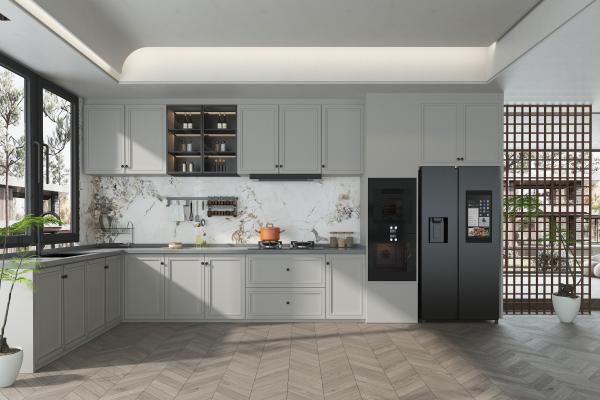 Quality Complete Sets Handles Finish Modular Wooden Kitchen Cabinet with Handles for sale