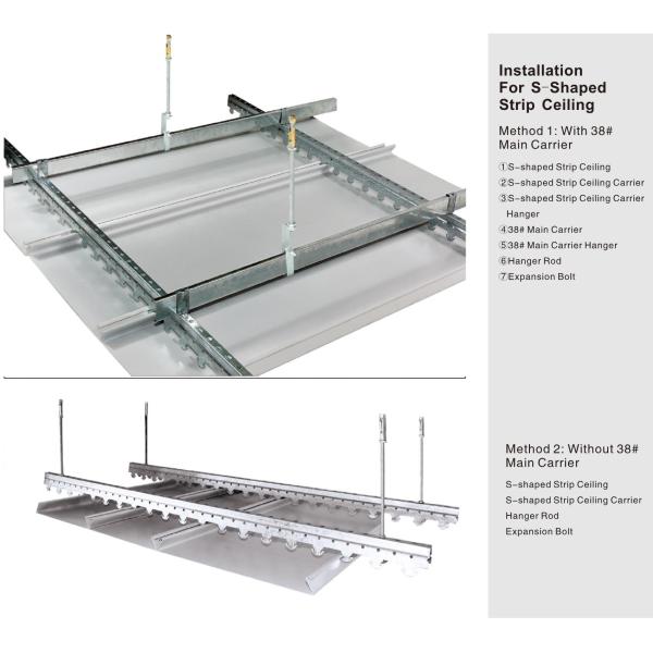 300S Aluminum Ceiling Strips Windproof S - Strip For Gas Station