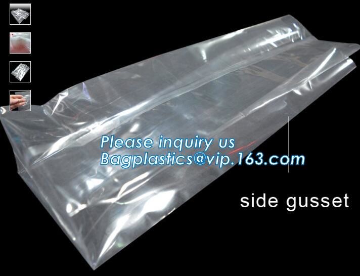 Transparent bopp/opp square block bottom bags with side gusset,Bopp Block Square Bottom Bag,Clear Square Bottom Bags,Can