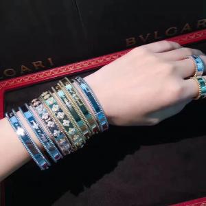 China van cleef costume jewelry Solid 18K Rose Gold Van Cleef Jewelry / Signature Bracelet Medium Model For Women on sale