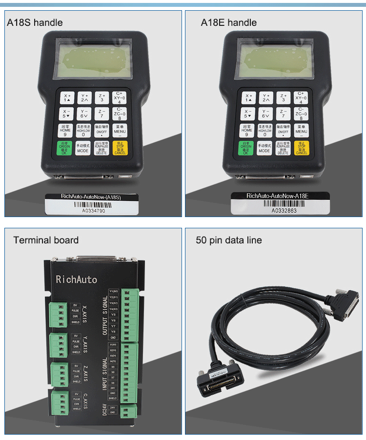 4 Axis Richauto A18 CNC Router DSP Controller with Step Motor/Servo Motor Drive System