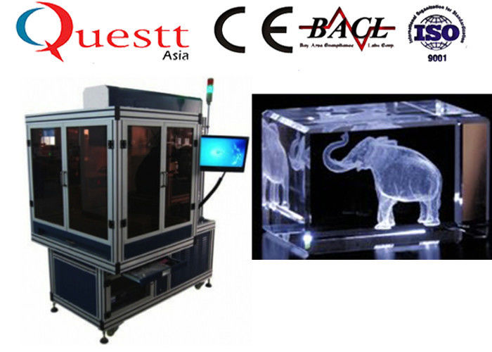 Inner Engraving Portable Laser Machine , 3D Glass Engraving Machine With 40-80μM Spot Size