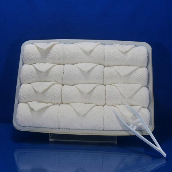 Quality 100% cotton disposable refreshing airline hot towel for restaurant for sale