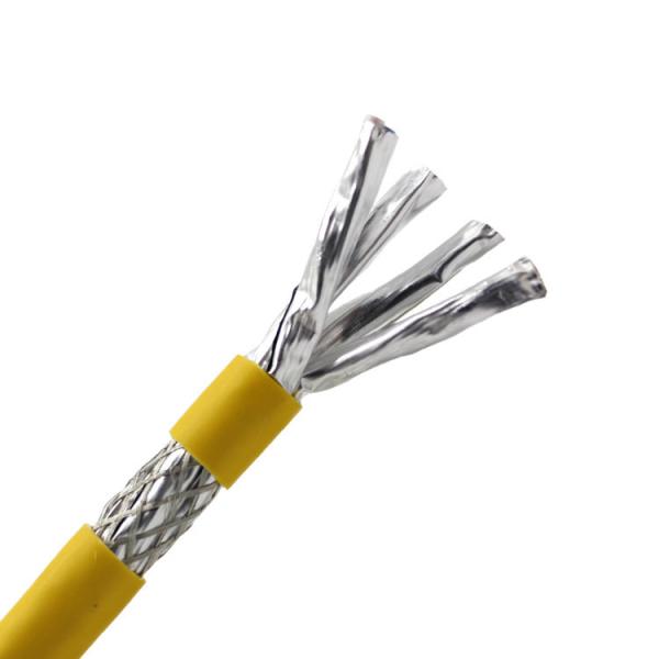Quality Twisted Pair CAT6A CAT7 CAT8 Cable Double Shielded PVC SFTP 23AWG for sale