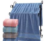 Highly Absorbent 32S Cotton Towel with Gold Edge and Solid Color Cut Pile